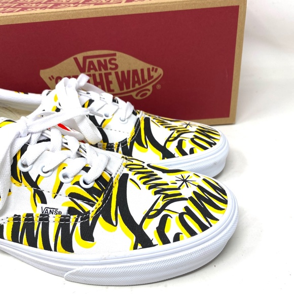 VANS Era Family Shoes Yellow White Canvas Sneakers Low Men Size Custom ALSU01260 - Picture 8 of 11